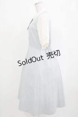 画像2: axes femme / タイ付重ね着風ストライプワンピース Free サックス H-25-09-28-004-AX-OP-NS-ZH