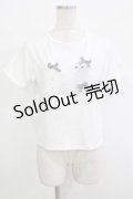 evelyn / 猫ちゃんリボンTシャツ Free ホワイト H-25-09-28-047-LO-TS-NS-ZH