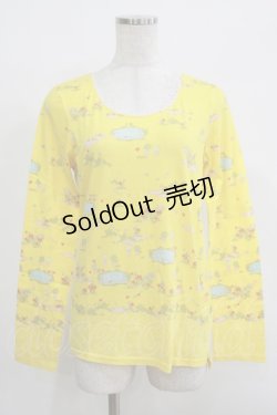 画像1: Cherir la femme / オリプリトップス M イエロー H-25-09-28-051-LO-TO-NS-ZH