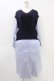 画像1: Jane Marple Dans Le Salon / Tilden vest and stripe trompe-l'oeil dress  ネイビー×ブルー H-25-09-28-1025-JM-OP-KB-ZH (1)