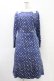 画像1: Jane Marple / Tumbling Diceのグースカラードレス  紺 H-25-09-28-1026-JM-OP-KB-ZH (1)