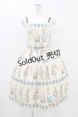 画像1: Emily Temple cute / チェスノースリーブワンピース  アイボリー H-25-09-28-1032-ET-OP-KB-ZH