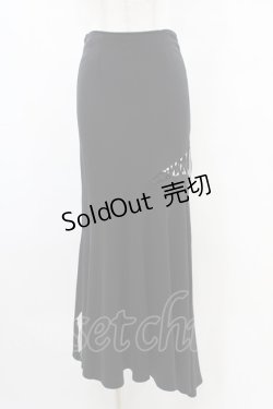 画像1: alice auaa / カッティングロングスカート 4（約7号） 黒 H-25-09-28-1007-AA-SK-KB-ZH