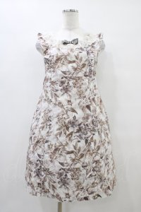 Emily Temple cute / lilyブロッサムフリルワンピース  ブラウン H-25-09-28-1041-ET-OP-KB-ZH