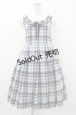 画像1: Emily Temple cute / スウェーデンタータンノースリーブワンピース  サックス H-25-09-28-1042-ET-OP-KB-ZH