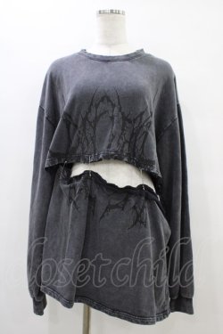 画像1: REFLEM / セパレートクロップトレーナー  チャコール H-25-09-28-1050-PU-TO-KB-ZH