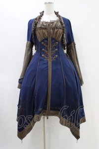 Ozz oneste / Renaissance Roseカーデワンピース  青 H-25-09-28-1009-OO-OP-KB-ZH