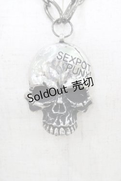 画像1: SEX POT ReVeNGe / スカルチェーンネックレス  シルバー H-25-09-28-1002-SP-AC-KB-ZH