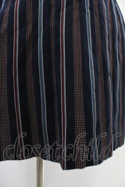 画像5: Jane Marple Dans Le Salon / ニットスリーブレジメンタルワンピース  ネイビー H-25-09-28-1010-JM-OP-KB-ZH