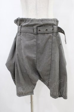 画像1: ALGONQUINS / ベルト付ハーフサルエルパンツ  グレー H-25-09-28-1004-AL-PA-KB-ZH