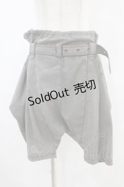 画像1: ALGONQUINS / ベルト付ハーフサルエルパンツ  グレー H-25-09-28-1004-AL-PA-KB-ZH