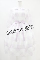 Emily Temple cute / Emilyブロックチェックワンピース  パープル H-25-09-28-1018-ET-OP-KB-ZT1129H