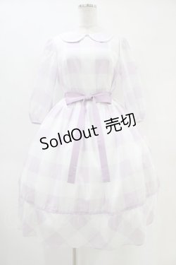 画像1: Emily Temple cute / Emilyブロックチェックワンピース  パープル H-25-09-28-1018-ET-OP-KB-ZT1129H