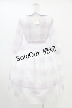 画像2: Emily Temple cute / Emilyブロックチェックワンピース  パープル H-25-09-28-1018-ET-OP-KB-ZT1129H