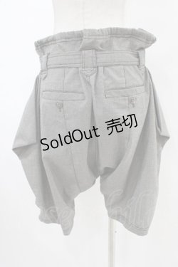 画像2: ALGONQUINS / ベルト付ハーフサルエルパンツ  グレー H-25-09-28-1004-AL-PA-KB-ZH