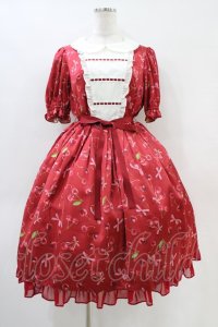 Emily Temple cute / Shadow Cherryワンピース  レッド H-25-09-28-1021-ET-OP-KB-ZH