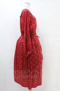 画像3: Jane Marple Dans Le Salon / Granny’s buttonsクロスカラードレス  ローズ×ライトベージュ H-25-09-28-1022-JM-OP-KB-ZH