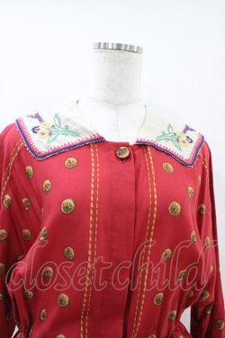 画像4: Jane Marple Dans Le Salon / Granny’s buttonsクロスカラードレス  ローズ×ライトベージュ H-25-09-28-1022-JM-OP-KB-ZH