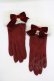 画像1: Angelic Pretty / ベルリボンウール手袋  ボルドー H-25-09-28-062-AP-ZA-NS-ZH (1)