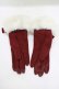 画像2: Angelic Pretty / ベルリボンウール手袋  ボルドー H-25-09-28-062-AP-ZA-NS-ZH (2)