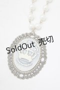 metamorphose / クラウンカメオネックレス  ブルー H-25-09-28-066-ME-AC-NS-ZH