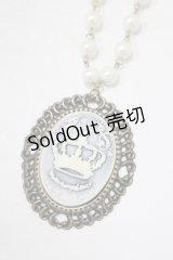 metamorphose / クラウンカメオネックレス  ブルー H-25-09-28-066-ME-AC-NS-ZH