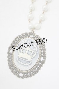 metamorphose / クラウンカメオネックレス  ブルー H-25-09-28-066-ME-AC-NS-ZH