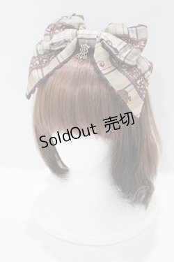 画像1: ALICE and the PIRATES / アリスのトランプタータン柄リボンカチューシャ  ベージュ H-25-09-28-075-PA-AC-NS-ZH