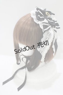 画像1: BABY,THE STARS SHINE BRIGHT / confiserieヘッドドレス  ブラック/オフ白 H-25-09-28-078-BA-AC-NS-ZH