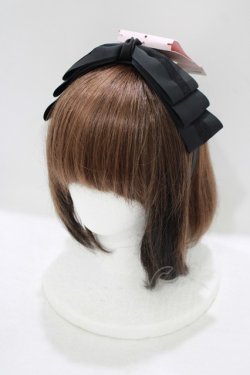 画像1: m petit by misako / NINA'sコラボ AM*NIリボンカチューシャ  ブラック H-25-09-28-079-LO-AC-NS-ZH