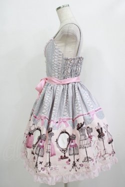 画像2: metamorphose / Lace up dollヨーク切替ジャンパースカート Free ピンク H-25-09-28-006-ME-OP-NS-ZH