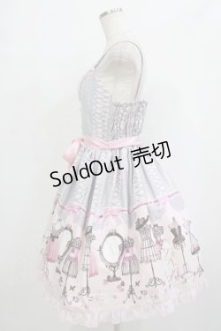 画像2: metamorphose / Lace up dollヨーク切替ジャンパースカート Free ピンク H-25-09-28-006-ME-OP-NS-ZH