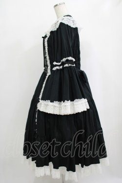 画像3: metamorphose / 【プラスサイズ】無地ラッセルレース姫袖ワンピース プラスサイズ ブラック/オフ白 H-25-09-28-001-ME-OP-NS-ZH