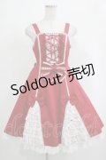 Angelic Pretty / レースアップ裾フリルジャンパースカート Free ワイン H-25-09-28-008-AP-OP-NS-ZH