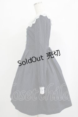 画像2: Lulu's Garden（海外ロリータブランド） / ストライプワンピース L ネイビー H-25-09-28-009-PU-OP-NS-ZH