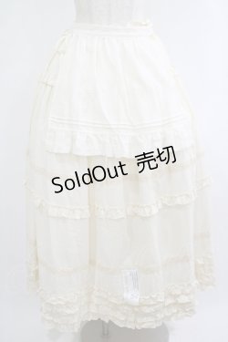 画像1: with PUJI（海外ロリータブランド） / エプロンスカート Free アイボリー H-25-09-28-012-PU-SK-NS-ZH