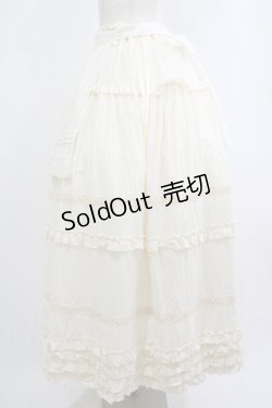 画像2: with PUJI（海外ロリータブランド） / エプロンスカート Free アイボリー H-25-09-28-012-PU-SK-NS-ZH