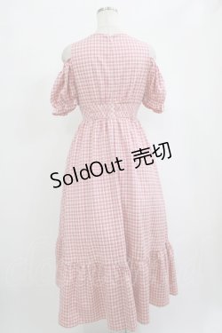 画像3: evelyn / リボンオフショルロングワンピース Free チェック/レッド H-25-09-28-014-LO-OP-NS-ZH