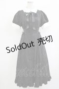 axes femme POETIQUE / ストライプロングワンピース M ブラック H-25-09-28-015-AX-OP-NS-ZH