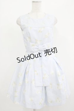 画像1: JESUS DIAMANTE / ロマンスドールワンピース 38 グランヴィルローズ柄サックス H-25-09-28-023-JE-OP-NS-ZH