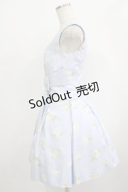 画像2: JESUS DIAMANTE / ロマンスドールワンピース 38 グランヴィルローズ柄サックス H-25-09-28-023-JE-OP-NS-ZH