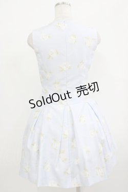 画像3: JESUS DIAMANTE / ロマンスドールワンピース 38 グランヴィルローズ柄サックス H-25-09-28-023-JE-OP-NS-ZH