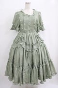 Chalmiere / フリルロングワンピース M グリーン H-25-09-29-001-PU-OP-NS-ZH