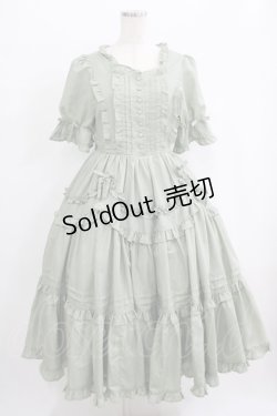 画像1: Chalmiere / フリルロングワンピース M グリーン H-25-09-29-001-PU-OP-NS-ZH