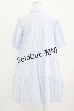 画像3: axes femme kawaii / 刺繍ティアードシャツワンピ M サックス H-25-09-29-029-AX-OP-NS-ZH