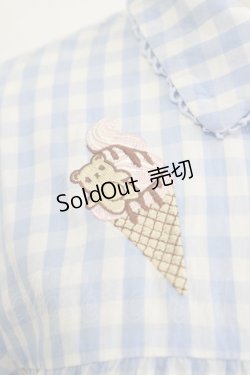 画像4: axes femme kawaii / 刺繍ティアードシャツワンピ M サックス H-25-09-29-029-AX-OP-NS-ZH