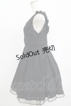 画像2: Ank Rouge / フラワーレースワンピース M ブラック H-25-09-29-030-CA-OP-NS-ZH