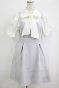 DearMyLove / ボウタイレイヤードパフワンピース M グレー H-25-09-29-036-EL-OP-NS-ZH