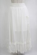 Honey Cinnamon / スリットリボンサス付きスカート Free White H-25-09-29-037-LO-SK-NS-ZH