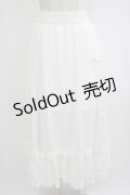 Honey Cinnamon / スリットリボンサス付きスカート Free White H-25-09-29-037-LO-SK-NS-ZH